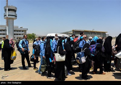 اعزام اولین گروه پرواز حجاج سرزمین وحی جنوب کشور- شیراز