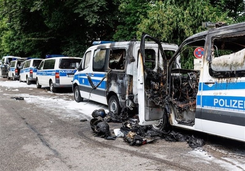 به آتش کشیدن 8 خودروی پلیس مونیخ در آستانه نشست جی 7