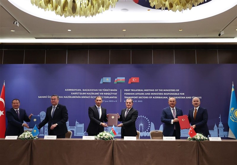 برگزاری نشست وزرای خارجه ترکیه، آذربایجان و قزاقستان درباره “کریدور خزر”