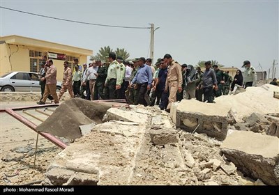 حضور وزیر کشور در مناطق زلزله زده هرمزگان