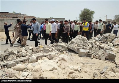 حضور وزیر کشور در مناطق زلزله زده هرمزگان