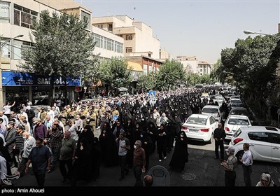 مراسم تشییع پیکر مطهر کونیکو یامامورا مادر شهید محمد بابایی