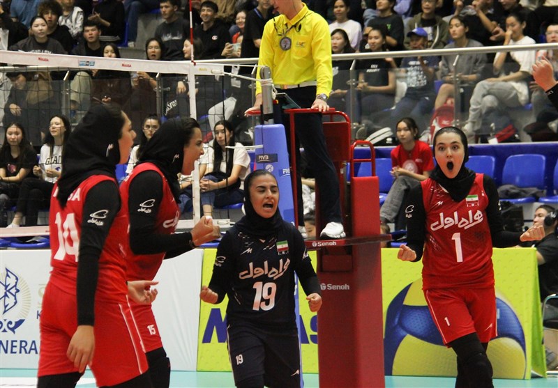والیبال جوانان دختر آسیا| پیروزی با اقتدار ملی‌پوشان ایران برابر قزاقستان