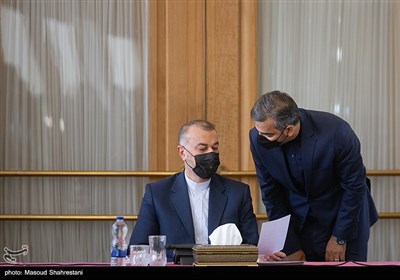 حسین امیرعبداللهیان وزیر امور خارجه ایران در جلسه هماهنگی بازی‌های جام جهانی قطر