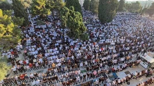 نماز عید قربان در مسجدالاقصی با حضور 150 هزار نفر برگزار شد