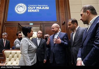 حضور محمدباقر قالیباف در مجلس قانونگذاری و سنای ازبکستان