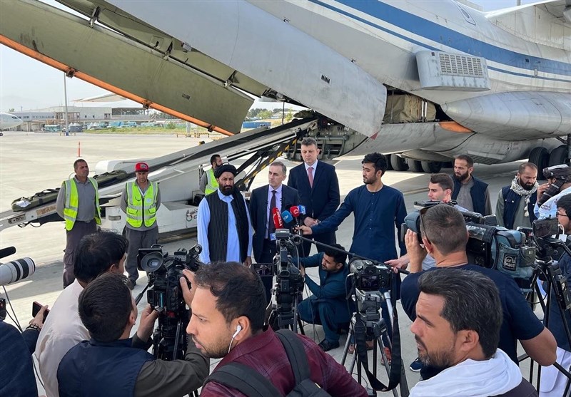 محموله 16 تنی کمک‌های بشردوستانه روسیه به کابل رسید