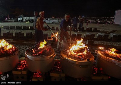 پخت و توزیع 150دیگ غذای نذری بمناسبت عیدغدیرخم- مبارکه اصفهان