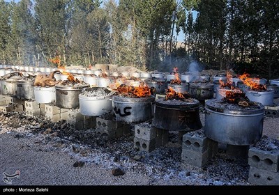 پخت و توزیع 150دیگ غذای نذری بمناسبت عیدغدیرخم- مبارکه اصفهان