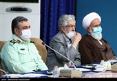 غلامعلی حدادعادل و سردار اشتری در جلسه شورای عالی انقلاب فرهنگی