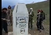 تخریب میل مرزی پاکستان توسط نیروهای محلی دولت موقت طالبان