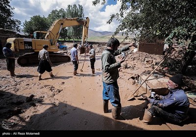 خسارات سیل در روستای بارده - چهارمحال و بختیاری