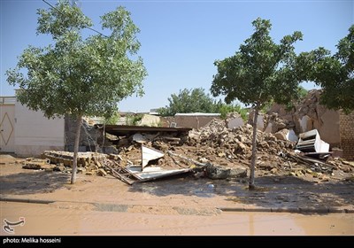 خسارات سیل در روستای آهنگران - استان مرکزی 