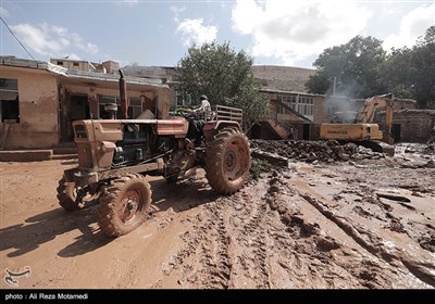 خسارات سیل در روستای بارده - چهارمحال و بختیاری
