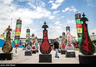 Artistic Signs Made in Tehran in Commemoration of Muharram