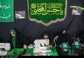 کارگاه دوخت ،بسته بندی لباس شیرخوارگان حسینی و چادر متبرک حضرت رقیه (س) در قزوین