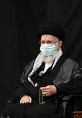 اولین شب عزاداری محرم  با حضور رهبر معظم انقلاب در حسینیه امام امام خمینی(ره)
