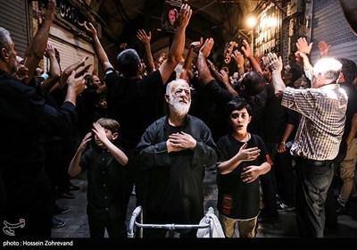 عزاداری روز تاسوعای حسینی در بازار تهران