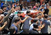 مراسم تشییع شهدای حملات اخیر صهیونیست‌ها به غزه