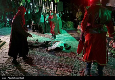 مراسم تعزیه خوانی شب عاشورای حسینی در همدان