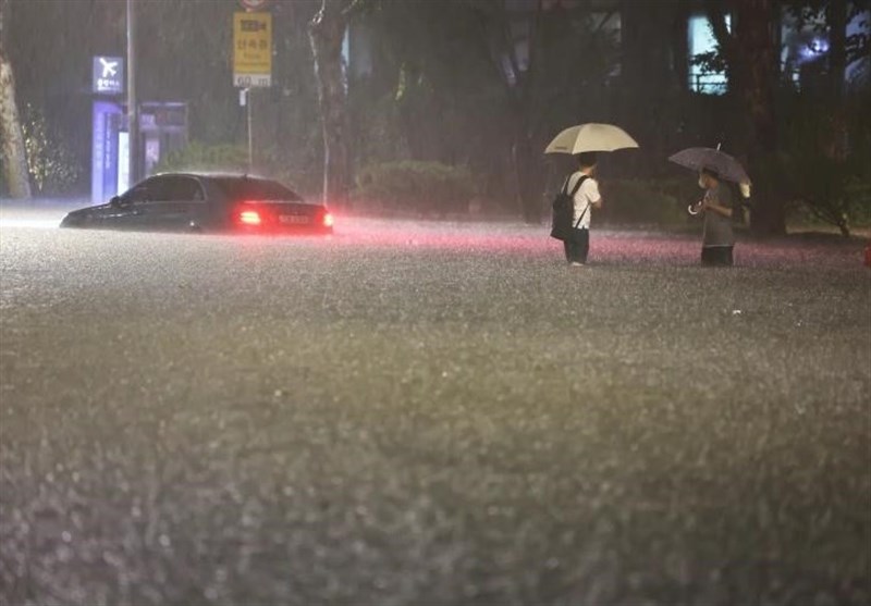 8 کشته بر اثر بارش بی سابقه باران در سئول/احتمال افزایش آمار قربانیان