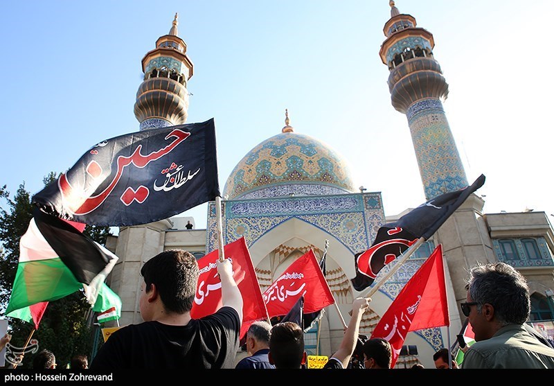 تجمع ضد صهیونیستی در میدان فلسطین تهران + فیلم