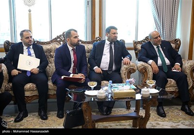 هیئت همراه رافل یاسین خٌضیر رئیس دیوان محاسبات عراق در دیدار با مهرداد بذرپاش مهرداد بذرپاش رئیس دیوان محاسبات کشور