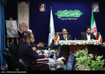 دیدار رافل یاسین خٌضیر با مهرداد بذرپاش رؤسای دیوان محاسبات ایران و عراق