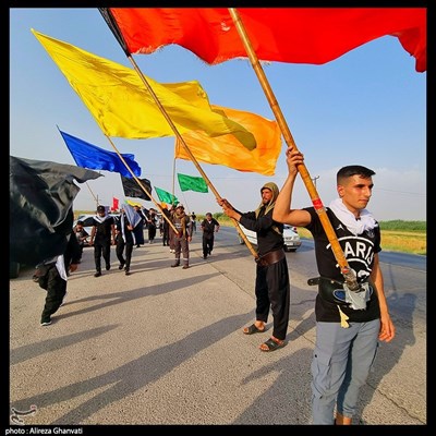 حرکت کاروان پیاده روی عشاق الحسین(ع) رامشیر - خوزستان