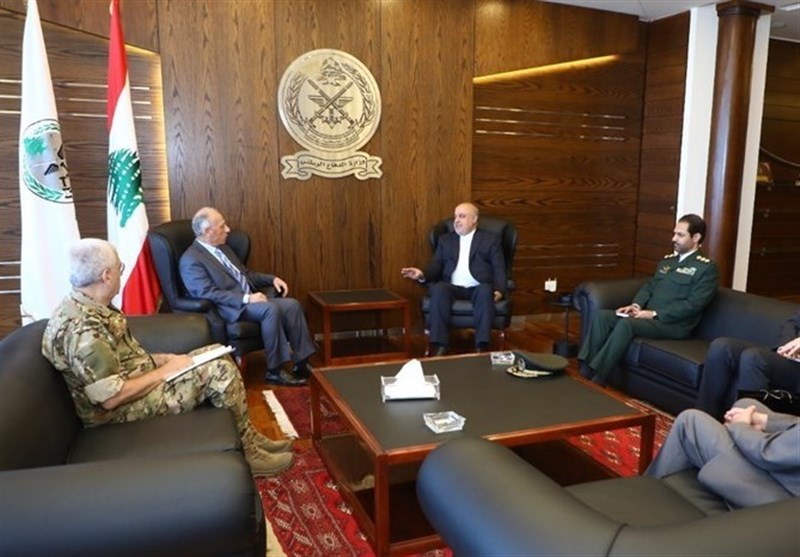 دیدار سفیر ایران در بیروت با وزیر دفاع لبنان