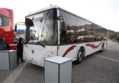 حضور اتوبوس آتروس ایران‌خودرو دیزل با تزیینات داخلی و امکانات رفاهی جدید در نمایشگاه خودرو مشهد