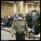 حضور امیر سرتیپ حاتمی مشاور نظامی مقام معظم رهبری در همایش جایگاه علم و فناوری در دفاع مقدس