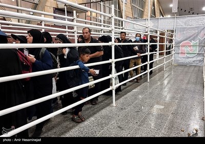 خروج زائرین اربعین حسینی از مرز شلمچه