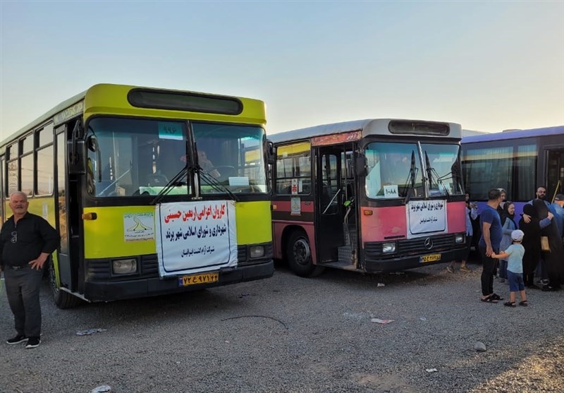 250 دستگاه اتوبوس از پرند برای خدمت رسانی به زائران اربعین ‌اعزام شد