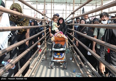 خروج زائرین اربعین حسینی از مرز شلمچه