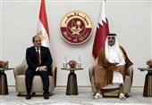 دیدار عبدالفتاح السیسی با امیر قطر در دوحه
