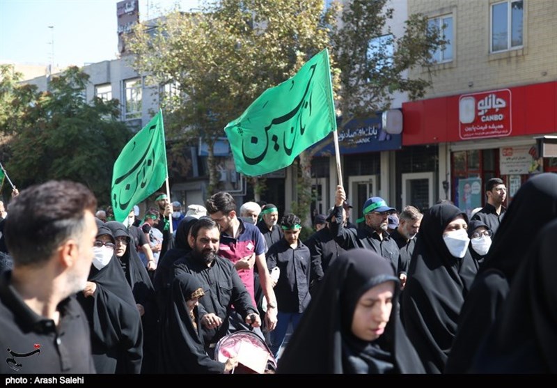 مراسم پیاده‌روی اربعین در استان قزوین برگزار شد+تصاویر