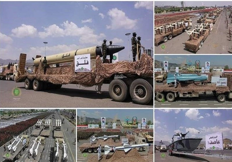 القوات المسلحة الیمنیة تکشف عن صواریخ ومنظومات جدیدة صاروخیة وبحریة وجویة