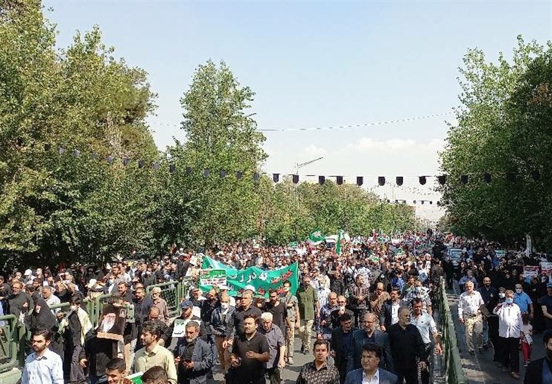 خروش مردم تهران و اعلام انزجار از اغتشاش‌گران و اخلال‌گران امنیت