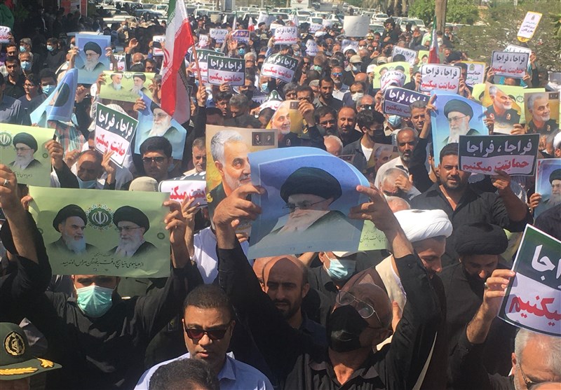 مردم دارالارشاد اردبیل علیه آشوبگران راهپیمایی کردند