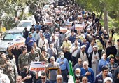 راهپیمایی نمازگزاران شهرهای مختلف استان تهران علیه هنجارشکنان + تصاویر