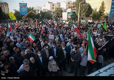 اجتماع بزرگ محکومیت اغتشاشگران در کرمانشاه