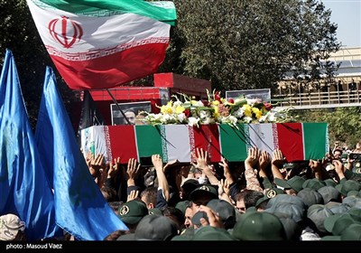 مراسم تشییع شهید مدافع امنیت حسین اجاقی در تبریز