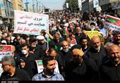 راهپیمایی بزرگ مردم قزوین و هیئت‌های مذهبی علیه اغتشاشگران + تصاویر