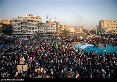  پیام اجتماع میلیونی تهران‌ها: "آتش به اختیاریم، از فتنه‌گر بیزاریم" + تصاویر 