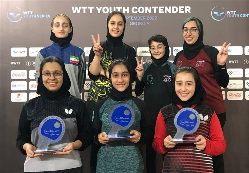 7 مدال برای پینگ‌پنگ‌بازان جوان ایران در مسابقات بین‌المللی گرجستان