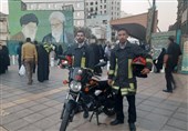 180 آتش نشان در خیابان های منتهی به حرم رضوی مستقر می‌شوند