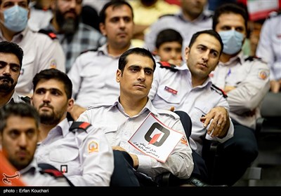 آئین گرامیداشت روز آتش نشان در سالن 12 هزار نفری ورزشگاه آزادی تهران 