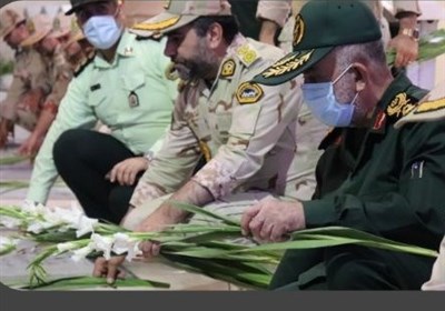 تجدید میثاق نیروهای مسلح استان بوشهر با آرمان‌های شهدا +تصویر