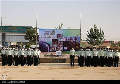 مراسم صبحگاه مشترک نیروهای نظامی و انتظامی استان همدان